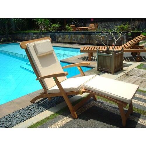 Matelas Crème pour Chaise longue - Crème