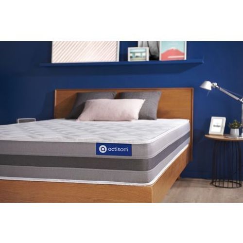 Actisom Matelas Ressorts Ensachés Et Mémoire De Forme 90x200 Cm Maxi Épaisseur 5 Zones De Confort