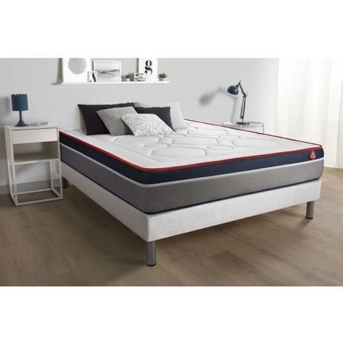 Matelas 200x200cm Vital Ergo Ressorts Ensachés + Mémoire De Forme Maxi Épaisseur 7 Zones De Confort
