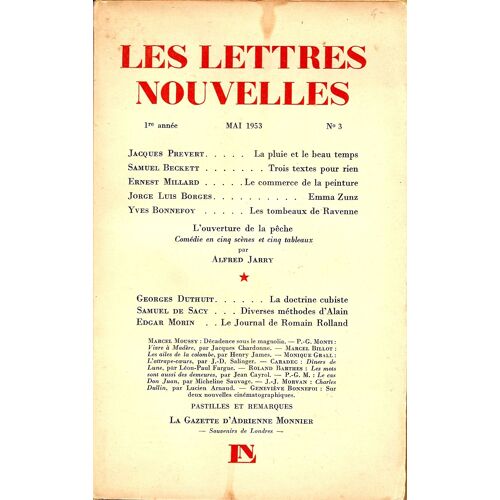 Les Lettres Nouvelles N°3 Mai 1953