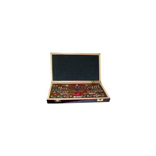 Tarauds HSS 7 jeux de 2 + 7 Filières HSS + 2 accessoires M3 à M12 + 7 Forets métaux FURIUS HSS Mallette 30 PCS