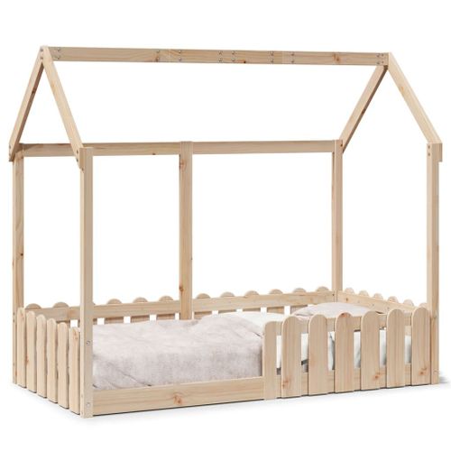 Vidaxl Cadre De Lit D'enfants Forme De Maison Sans Matelas Pin Massif