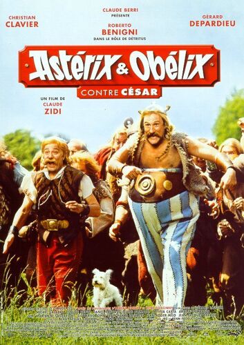 Astérix Et Obélix Contre César - Affiche Originale De Cinéma - Format 40x60 Cm - Un Film De Claude Zidi Avec Christian Clavier, Gérard Depardieu, Roberto Benigni, Michel Galabru, Laetitia Casta - 1999