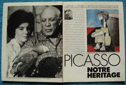 Paris Match N°2155, Coupure De Presse: Pablo Picasso, Catherine Hutin