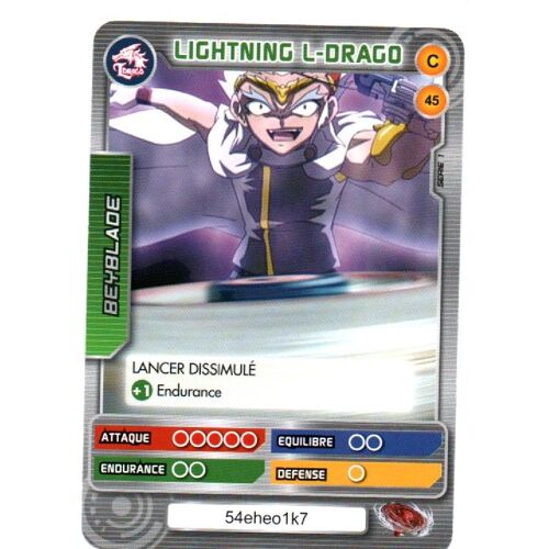 Lightning L-Drago_45/160 Carte Beyblade Vf Serie 1