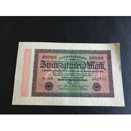 20,000 Mark Reichsbanknote - Allemagne - 1923