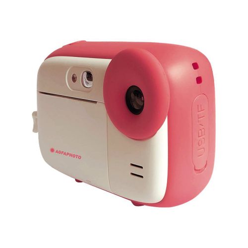 Appareil photo Compact AgfaPhoto Realikids Instant Cam Blanc compact avec imprimante photo instantanée - 5.0 MP / 15.0 MP (interpolé) - 1080p - rose