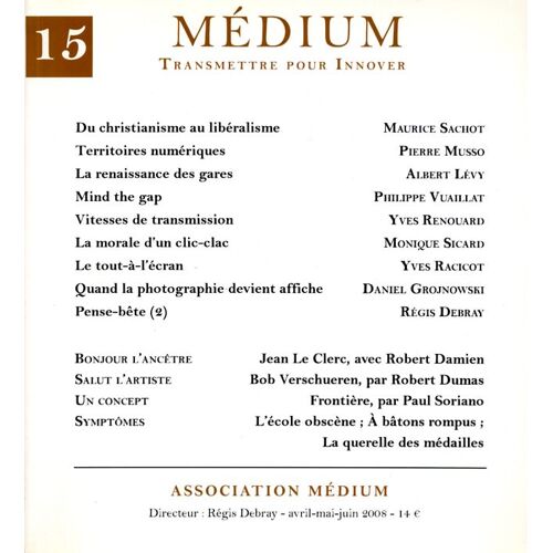 Médium N°15 - Transmettre Pour Innover