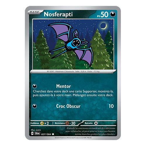 Carte Pokémon - Nosferapti - 027/064 Fable Nébuleuse