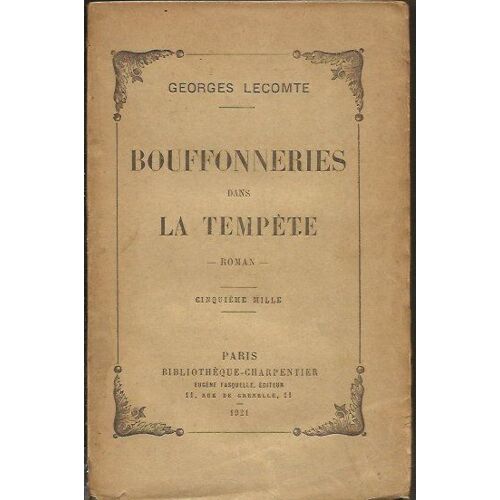 Bouffonneries Dans La Tempête