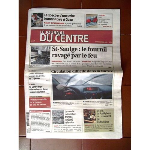 Le Journal Du Centre 6 Janvier 2009.Les Vins De Pouilly/Loire Ne Connaissent Pas Les Frontières