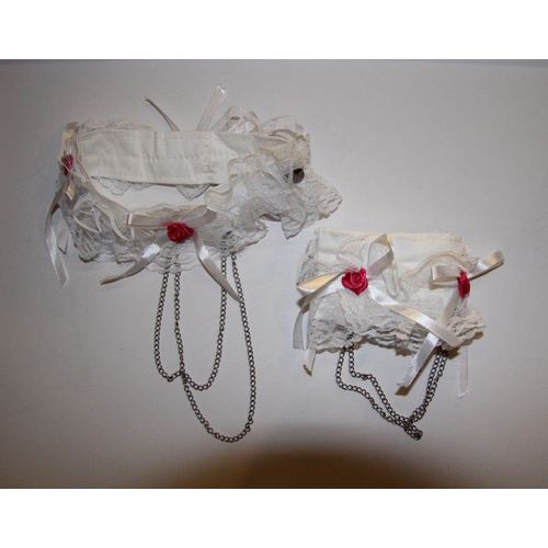 Un Bracelet + Un Collier Pour Cosplay Costume Déguisement Lolita Dentelle