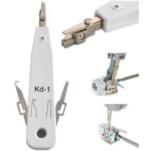 Outil Raccordement LSA Push Knife Pince Coupe-Fil Poinçon RJ45 LAN Téléphone