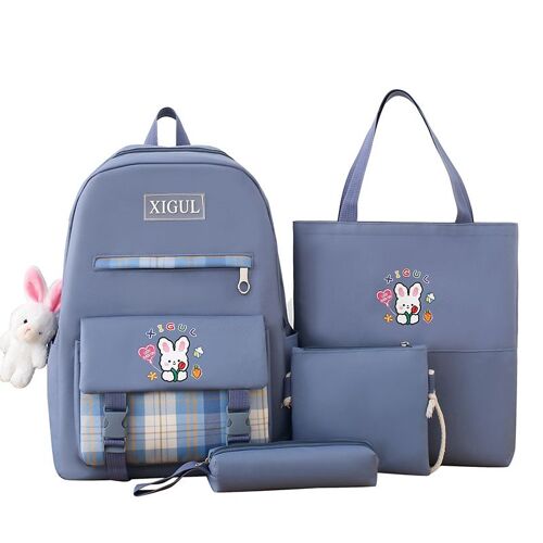 Cartable étudiant femme version coréenne lycéen grande capacité sac à dos ensemble sac petit sac à dos de loisirs de plein air frais SHB10