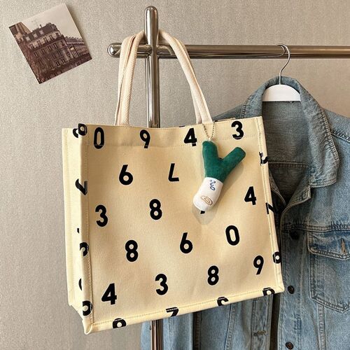 Sac fourre-tout coréen à bandoulière de grande capacité pour femmes, sac de maman portable de sortie à la mode, sac en toile de classe d'étudiant SHB769