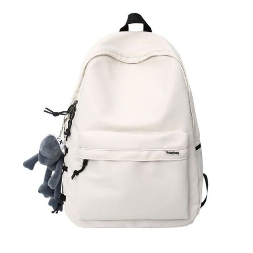 Sac d'école gris Simple pour hommes, lycéens et étudiants, sac à dos d'été cool en nylon, toile pour femmes SHB781