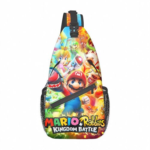 Super Mario Sac à bandoulière moyen sac de poitrine décontracté dessin animé imprimé sac décontracté sac à bandoulière sac de poitrine SHB1767