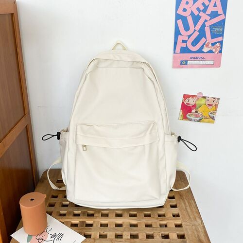 Cartable pour femmes style japonais simple campus collégiens couleur unie nylon sac à dos voyage sac à dos tendance SHB3717