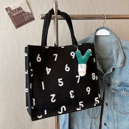 Sac fourre-tout coréen à bandoulière de grande capacité pour femmes, sac de maman portable de sortie à la mode, sac en toile de classe d'étudiant SHB767