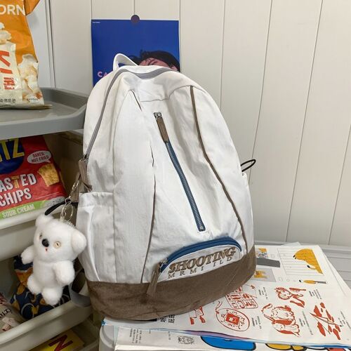 Sac à dos rétro américain ultra-léger et étanche, sac de banlieue pour femme, version coréenne simple, sac d'école du premier cycle du secondaire SHB4071