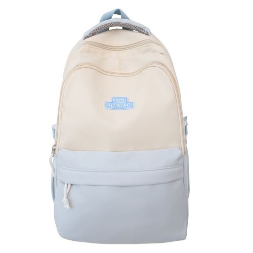 Couleur contrastée lycéen grande capacité cartable japonais décontracté simple sac à dos polyvalent petite fille fraîche campus sac à dos SHB1085