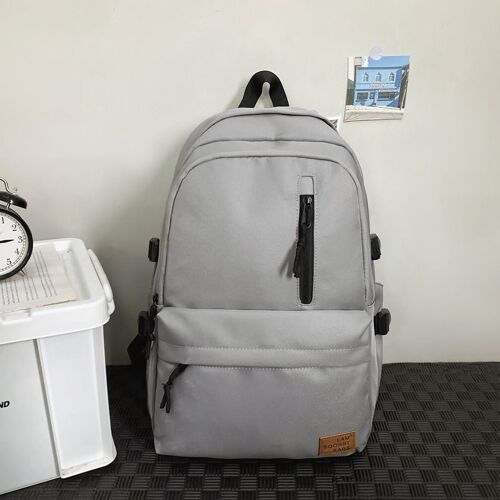 Cartables pour étudiantes, sacs à dos simples de grande capacité pour filles, sacs à dos légers pour collégiens et lycéens, sacs d'ordinateur pour hommes SHB4408