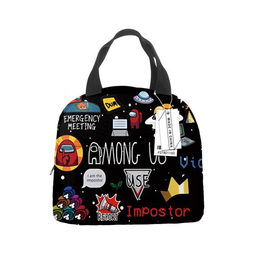 Parmi nous sac à déjeuner imprimé espace loup-garou sac thermique sac de glace sac à déjeuner sac de repas portable pour enfants SHB3359