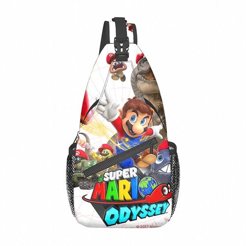 Super Mario Sac à bandoulière moyen sac de poitrine décontracté dessin animé imprimé sac décontracté sac à bandoulière sac de poitrine SHB1744