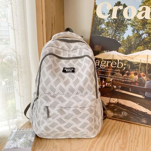 Sac d'école pour filles, sac à dos en nylon frais et léger pour lycéennes, sac à dos de grande capacité pour filles SHB3616