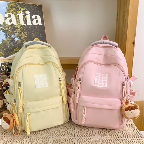 Sac à dos pour filles, cartable de haute qualité, multi-compartiments, léger pour collégienne, sac à dos de grande capacité SHB3818