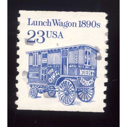 Timbre U S A, Lunch Wagon 1890s, U S A 23 Cents, Oblitéré