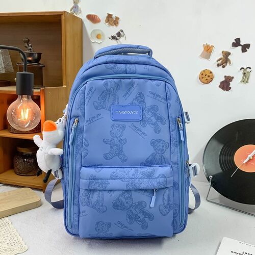 Cartable mignon étudiant fille version coréenne sac à dos pour lycéen protection de la colonne vertébrale grade 4-6 sac à dos léger multicouche pour lycéen SHB4156