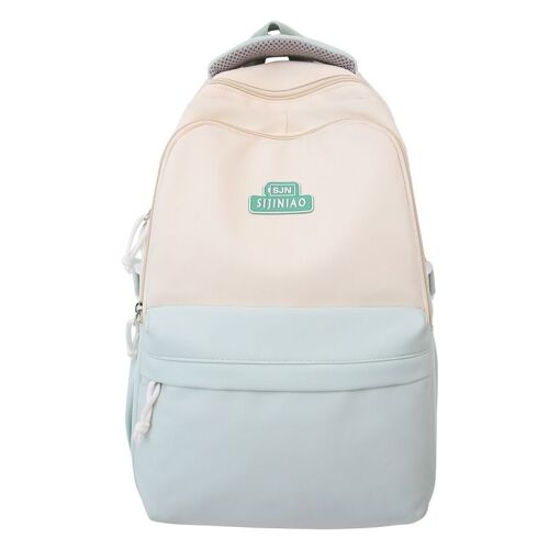 Couleur contrastée lycéen grande capacité cartable japonais décontracté simple sac à dos polyvalent petite fille fraîche campus sac à dos SHB1086