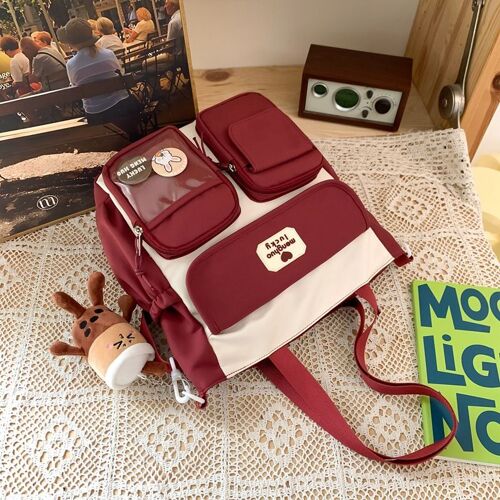 Sac d'école style féminin style coréen sac à dos d'étudiant du secondaire de grande capacité sac à dos de troisième à sixième année SHB3659