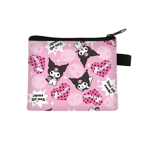 Sanrio Kuromi Porte-Monnaie pour Enfants Sac de Rangement créatif de Dessin animé Porte-Carte Pratique SHB1456