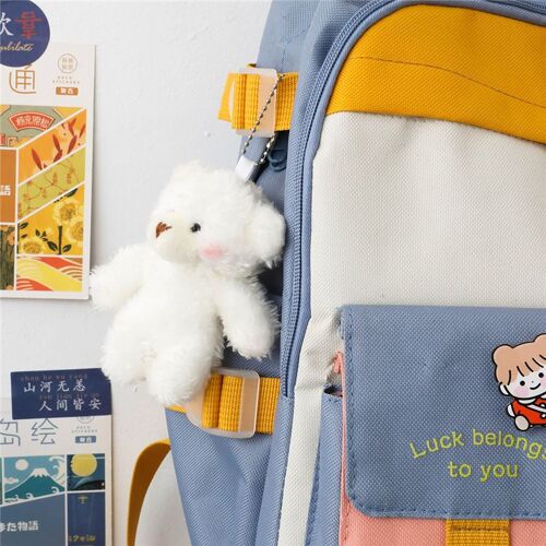 Cartable de haute qualité pour femmes, sac à dos de lycée de style coréen, sac à dos de grande capacité de couleur contrastée SHB1078