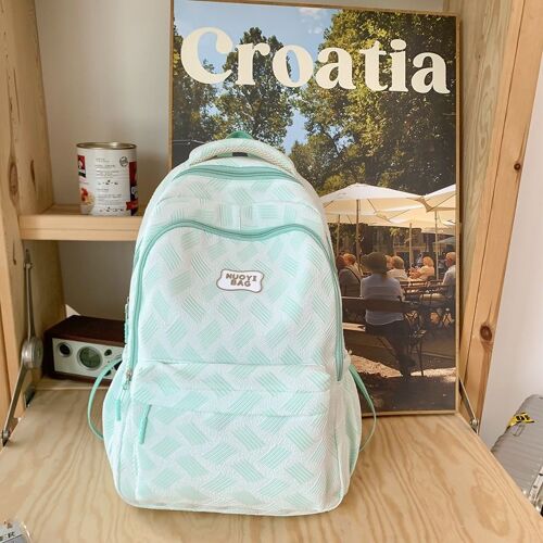 Sac d'école pour filles, sac à dos en nylon frais et léger pour lycéennes, sac à dos de grande capacité pour filles SHB3618