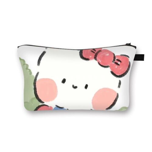 Sanrio ¿ sac de rangement portable de grande capacité, sac à cosmétiques imprimé à la mode pour femmes, pochette SHB1431