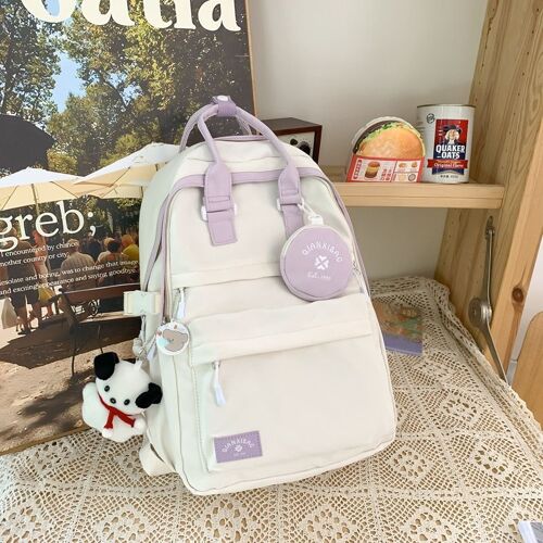Sac d'école pour filles, petit sac à dos de style coréen frais pour lycéens japonais, sac à dos de grande capacité SHB3650
