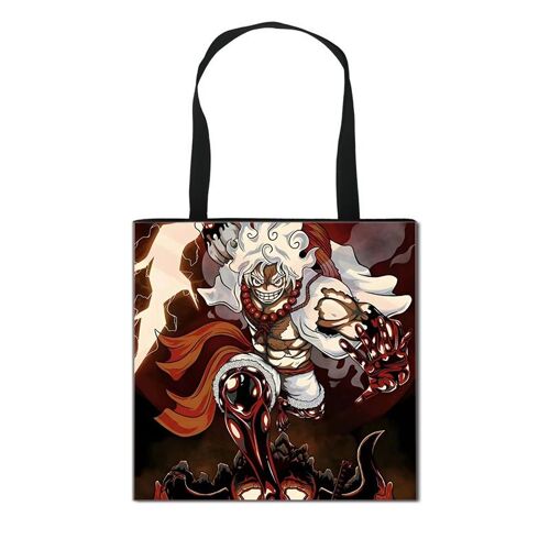 Nika Luffy ¿ sac de courses écologique, sac de rangement Portable moyen, fourre-tout résistant à la saleté pour hommes et femmes SHB1414