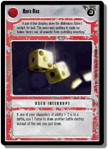 Han's Dice - Star Wars Decipher - Premiere