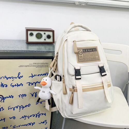 Cartables féminins de grande capacité pour les collégiens, sacs à dos imperméables de marque tendance de style coréen, sacs à dos pour lycéens, mode masculine SHB3856