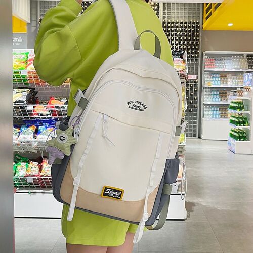 Conception de sac à dos de style coréen, haute apparence, sac de lycée pour lycéenne, sac à dos de grande capacité pour femme SHB3607