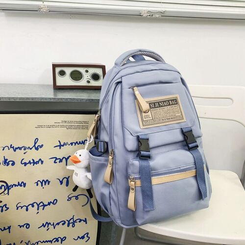 Cartables féminins de grande capacité pour les collégiens, sacs à dos imperméables de marque tendance de style coréen, sacs à dos pour lycéens, mode masculine SHB3866
