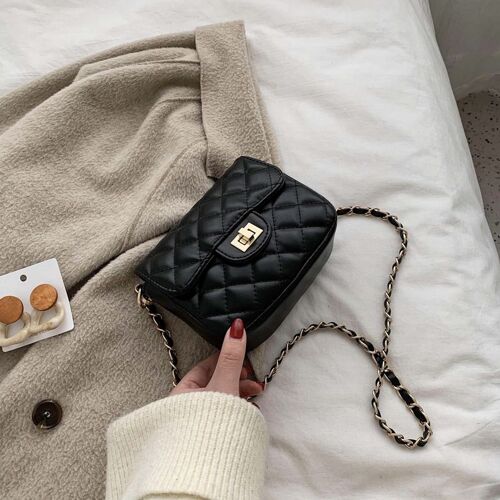 Petit sac à chaîne en diamant pour femmes, sac de travail polyvalent populaire de printemps et d'été, sac à bandoulière simple haut de gamme SHB1028