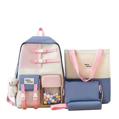 Sac d'école pour femmes, sac de tutorat beau, durable et portable, ensemble de sac à dos d'école primaire de grande capacité SHB40