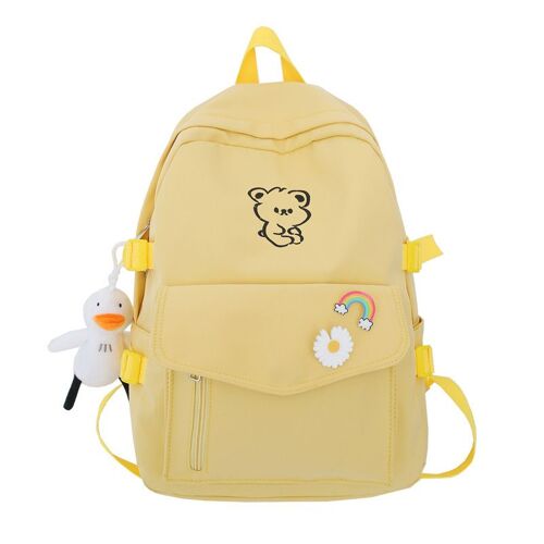 Fille japonaise sac d'école pour lycéen sac à dos décontracté de couleur unie sac à dos de dessin animé de grande capacité de quatrième, cinquième et sixième années SHB52