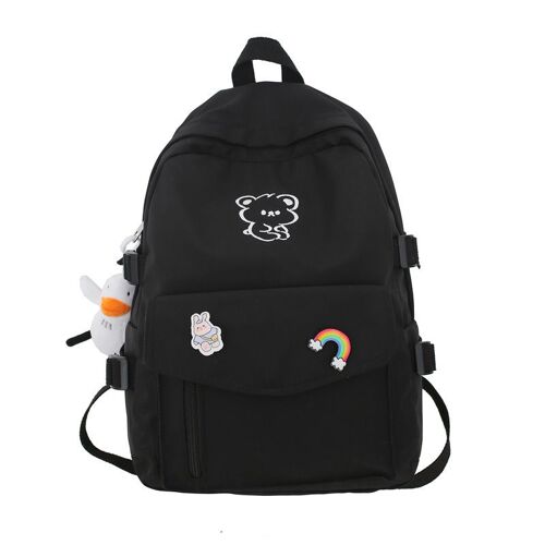 Fille japonaise sac d'école pour lycéen sac à dos décontracté de couleur unie sac à dos de dessin animé de grande capacité de quatrième, cinquième et sixième années SHB51