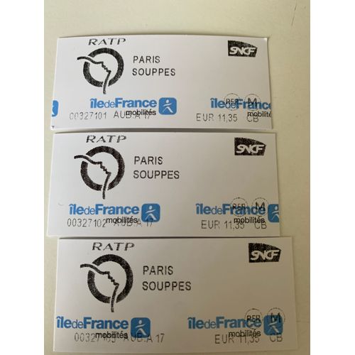 Billets Ratp Paris-Souppes