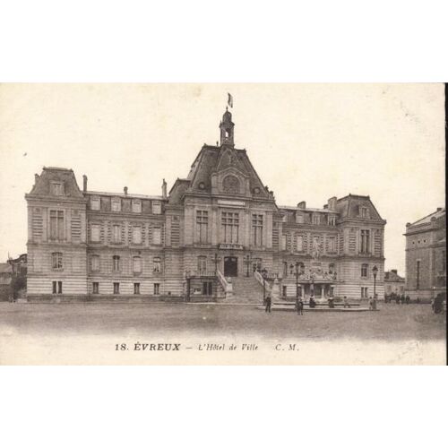 Carte Postale Cpa Evreux " L'hotel De Ville "